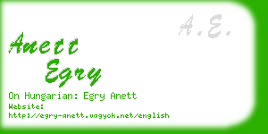 anett egry business card